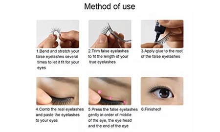 Method of use strip lashes